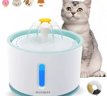 Fuente de Agua Automática para Gatos y Perros 2.4L, Silenciosa y Sin BPA