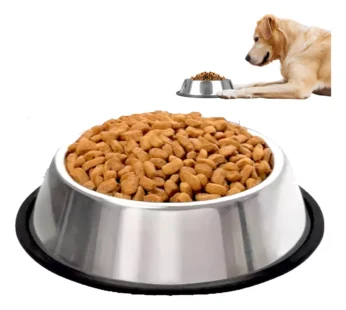 Pet King – Plato de Acero Inoxidable Antiderrapante para Perros Grandes (96 oz / 2839 ml)